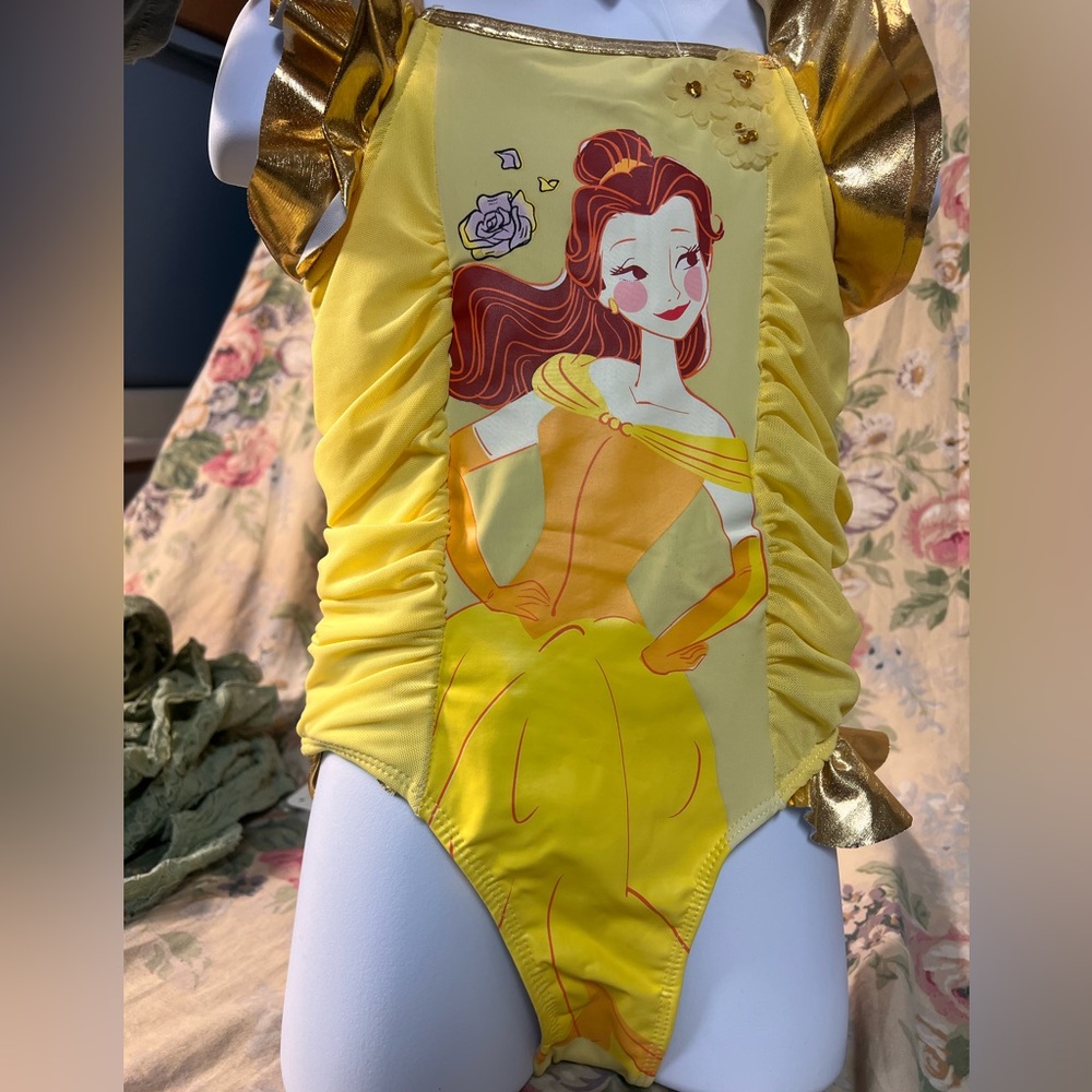 Disney Princess Yellow Swimsuit with Gold Trim